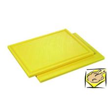 Plastic cutting board with gully 53x32.5x1.5 cm yellow product photo