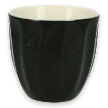 Porseleinen koffiekop zonder oor 18 cl zwart stapelbaar Productfoto