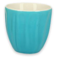 Porseleinen koffiekop zonder oor 18 cl blauw stapelbaar Productfoto