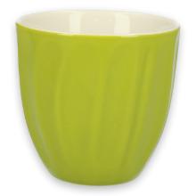 Porseleinen koffiekop zonder oor 18 cl groen stapelbaar Productfoto