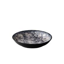 Q Authentic porcelain plate deep Bubble ø 21 cm black photo du produit