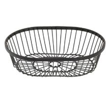 Wire basket oval 23x15.2x7 cm black steel product photo
