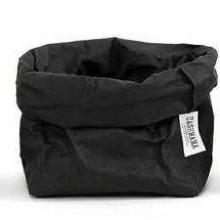 Uashmama papieren zak small 12x12x25 cm zwart Productfoto