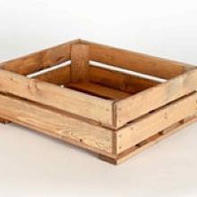 Houten veilingkist 1/2 GN 32x22x10 cm Acacia look Productfoto