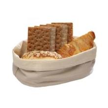 Canvas bread basket oval 20x15x7 cm beige product photo