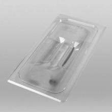 Plastic lid PC with handle for gastronorm container 1/3 GN and spoon recess product photo