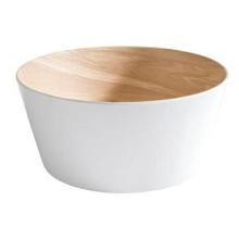 Melamine kom FRIDA ø 22 cm 2.2L houtuitstraling/wit Productfoto