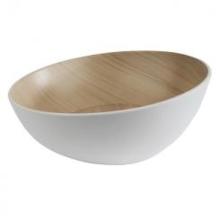 Melamine kom FRIDA Lock ø 28.5 cm 2.6L houtuitstraling/wit Productfoto