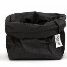 Uashmama papieren zak medium 18x12.5x33 cm zwart Productfoto