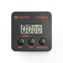 Hendi plastic kookwekker digitaal met magneetclip 6.7x6.7x2 cm zwart Productfoto