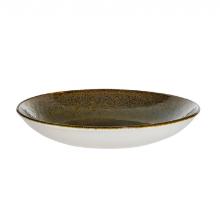 Bonna porcelain coupe plate deep Bloom Ore Tierra ø 25 cm brown photo du produit