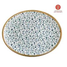 Bonna porcelain plate Moove Calif oval 24x31 cm blue/white product photo