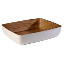Melamine bowl FRIDA 1/2 GN 7.5 cm high 4L wood look/white product photo