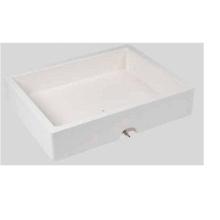 Polyester crushed ice bak met aftapkraan 80x62x18 cm wit Productfoto