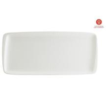 Bonna porseleinen plate Moove Iris rectangle 34x16 cm off white product photo