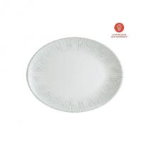 Bonna porseleinen bord Moove Iris ovaal 31x24 cm off white/olijfgroen Productfoto