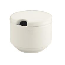 Bonna porseleinen mosterdpot Banquet 13 cl off white Productfoto