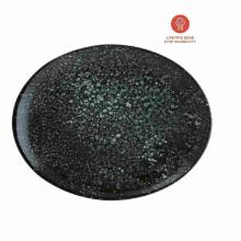 Bonna porcelain plate Moove Cosmos oval 31x24 cm black product photo