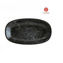 Bonna porcelain plate Gourmet Cosmos oval 24x14 cm black photo du produit