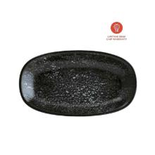 Bonna porcelain plate Gourmet Cosmos oval 19x11 cm black product photo