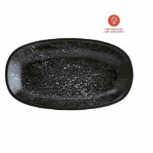 Bonna porseleinen bord Gourmet Cosmos ovaal 15x8.5 cm zwart Productfoto