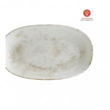 Bonna porseleinen bord Gourmet Nacrous ovaal 34x19 cm mat creme Productfoto