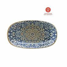 Bonna porcelain plate Gourmet Alhambra oval 24x14 cm blue product photo