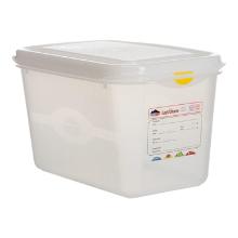 Hermeticos kunststof voedseldoos PP 1/4 GN 26.5x16.2x15 cm 4.3L transparant Productfoto