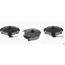 Aluminum party pan with non-stick coating + viewing window ø 62x19 cm black 230V product photo