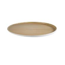 Melamine serving tray ø 38 cm 1.5/2.5 high, white/brown for bell jar 78691326 product photo