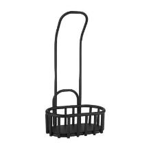 Metalen olie/azijn peper/zout menage Urban 13x8.5x25 cm zwart Productfoto