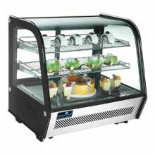 CaterCool stainless steel countertop refrigerated display case 120L black/silver product photo