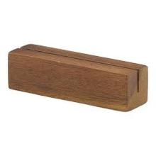 Houten menukaarthouder Acacia 9x3x3 cm Productfoto