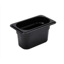 Kunststof gastronorm inzetbak 1/9 GN 17.6x18x10 cm zwart Productfoto