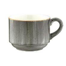 Bonna porcelain coffee cup Banquet Aura Space 210 cc stackable gray product photo