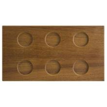 Wooden serving board Mood 31.5x17x3 cm with 6 recesses brown product photo