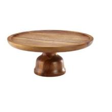 Wooden cake stand ø 33 x H 13.5 cm brown product photo