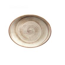 Bonna porcelain oval plate Moove Aura ø 25 cm terrain cream product photo
