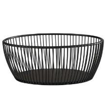 Metal bread basket 20x15x8 cm black product photo