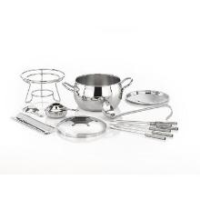 Stainless steel fondue set 13-piece 30x22x23 cm silver product photo