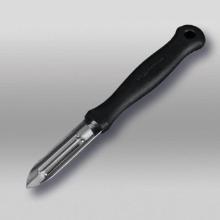 Stainless steel/plastic peeler 6 cm 2-sided black product photo
