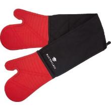 Masterclass silicone oven gloves 49 cm black/red product photo
