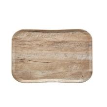 Cambro plastic tray with light oak wood grain 43x33 cm brown product photo