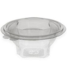 Verive plastic saladebak met vast deksel RPET ø 19 cm 1000 cc transparant Productfoto
