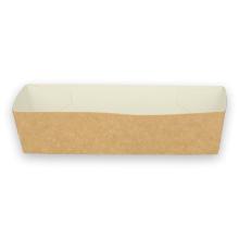 Verive kartonnen bak conisch rechthoek 12x4x3 cm bruin/wit Productfoto