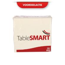 TableSMART napkin cellulose 40 cm 3-ply 1/4 fold white product photo