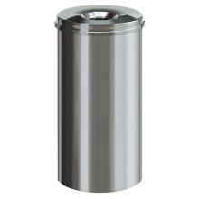 Stainless steel flame-retardant paper bin 50L silver product photo