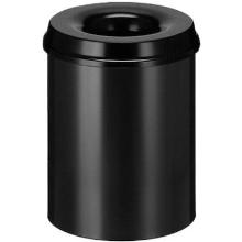 Metal flame retirend paper bin 15L black product photo