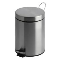 Stainless steel pedal waste bin 5L silver product photo