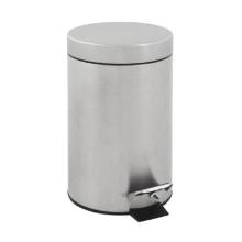 Stainless steel pedal waste bin 3L matt silver product photo